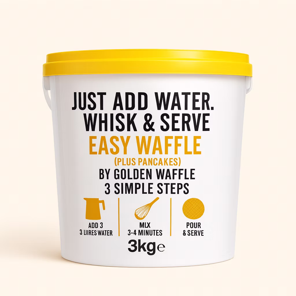 Golden Waffle – Just Add Water Waffle Mix (3kg UK-Made Premium Blend)