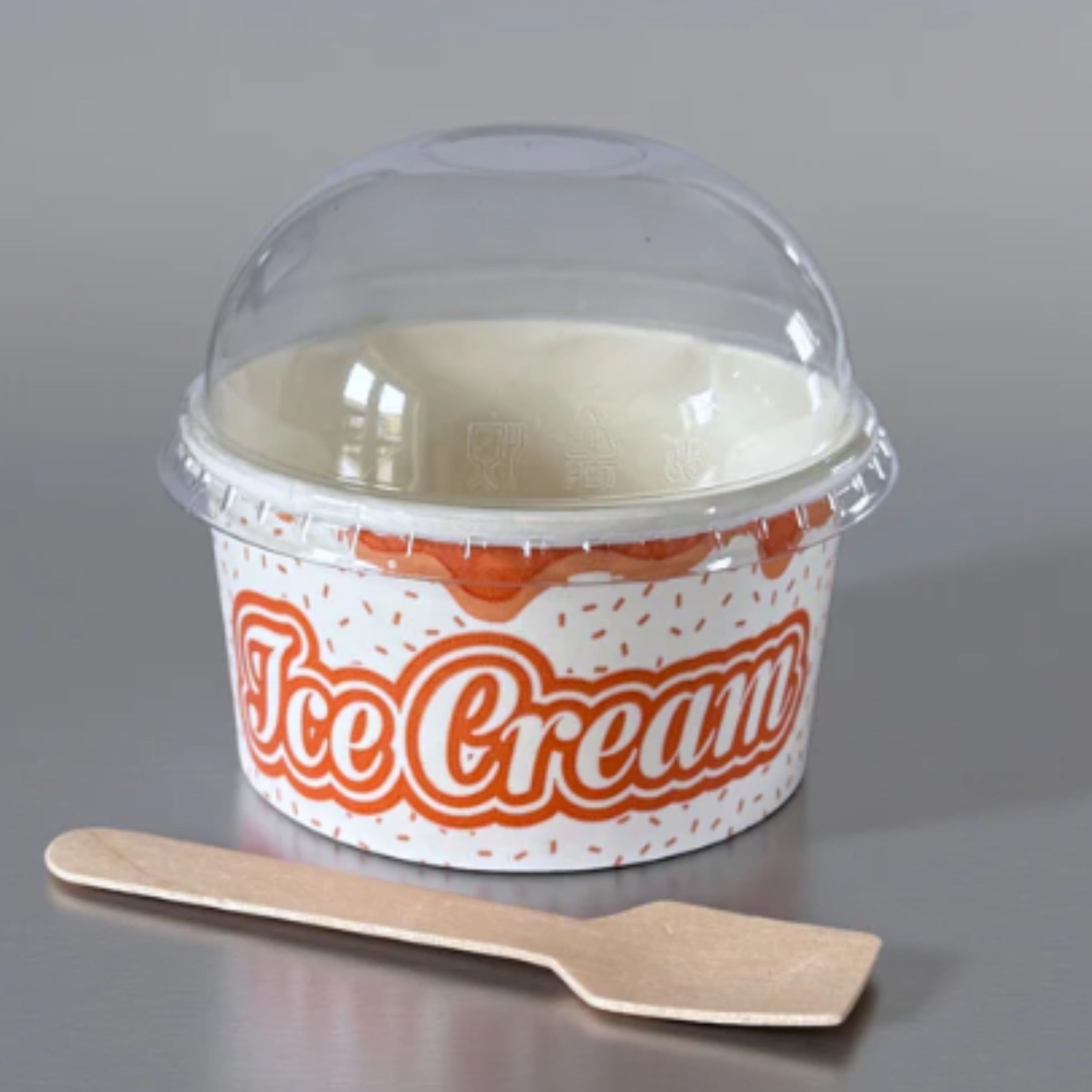Stella Ice Cream Cup with Plastic Dome Lid (1)